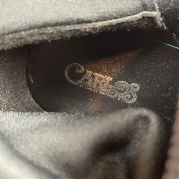 Carlos Santana Black Embroidered Floral Boots sz 7.5 - Picture 5 of 6